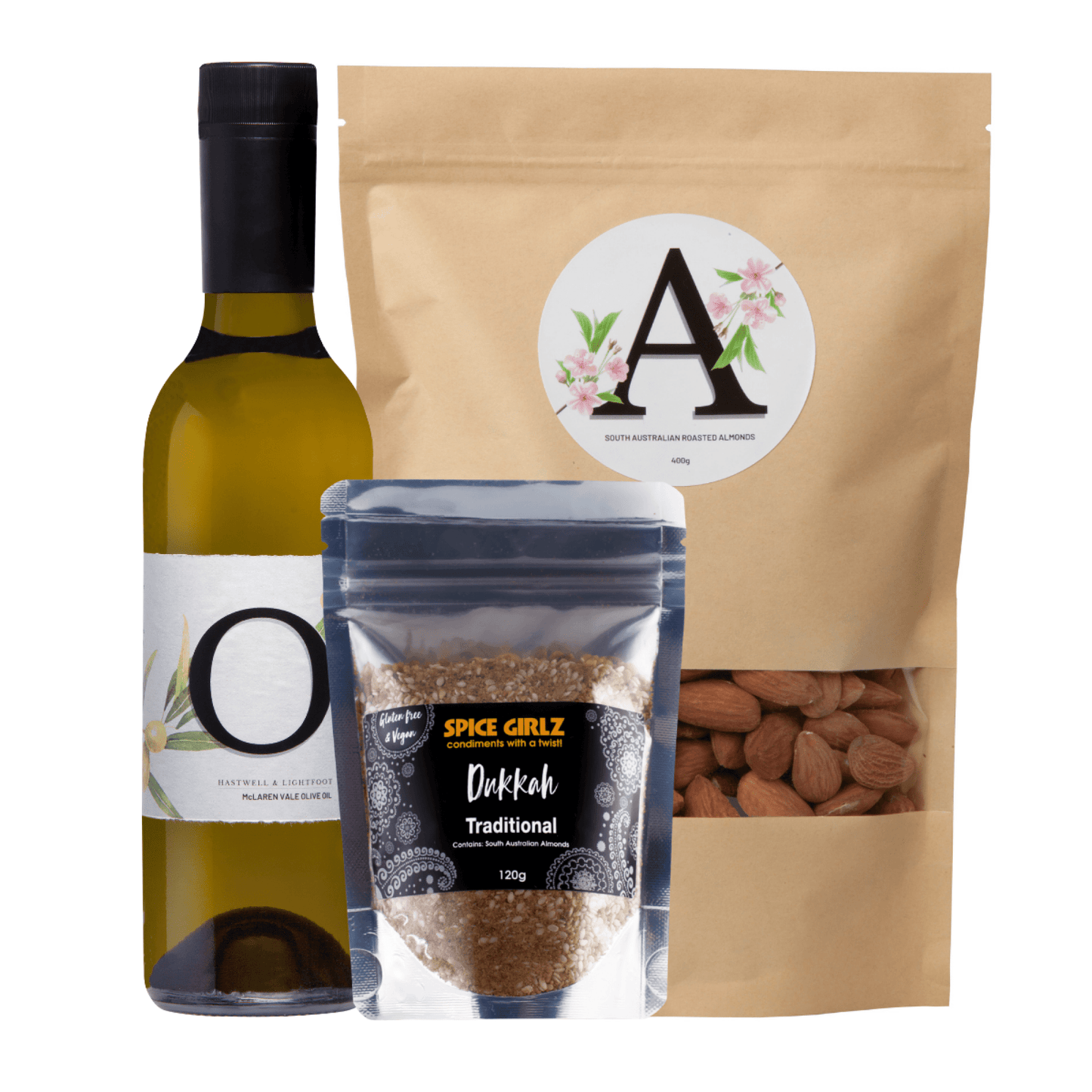 Olive Oil, Dukkah & Almonds Tasting Pack